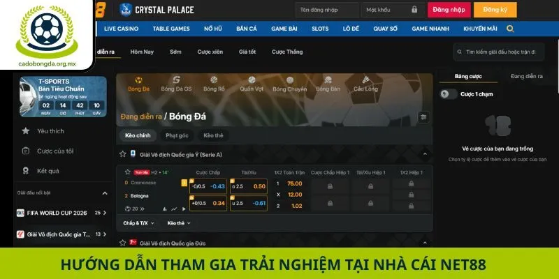 Hướng dẫn tham gia trải nghiệm tại nhà cái Net88