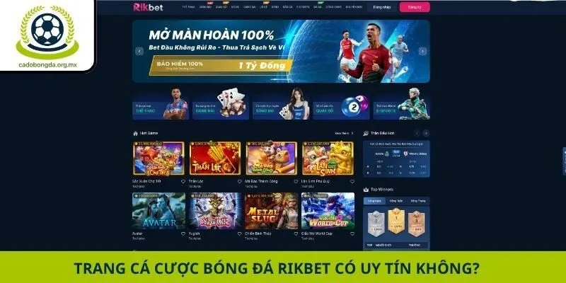 Trang cá cược bóng đá Rikbet có uy tín không?